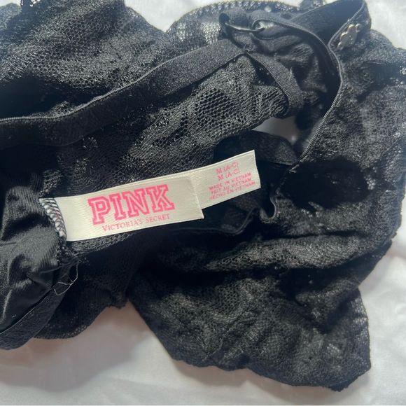 Victoria’s Secret PINK - Black Lace Bralette - Size Medium - Picture 4 of 9